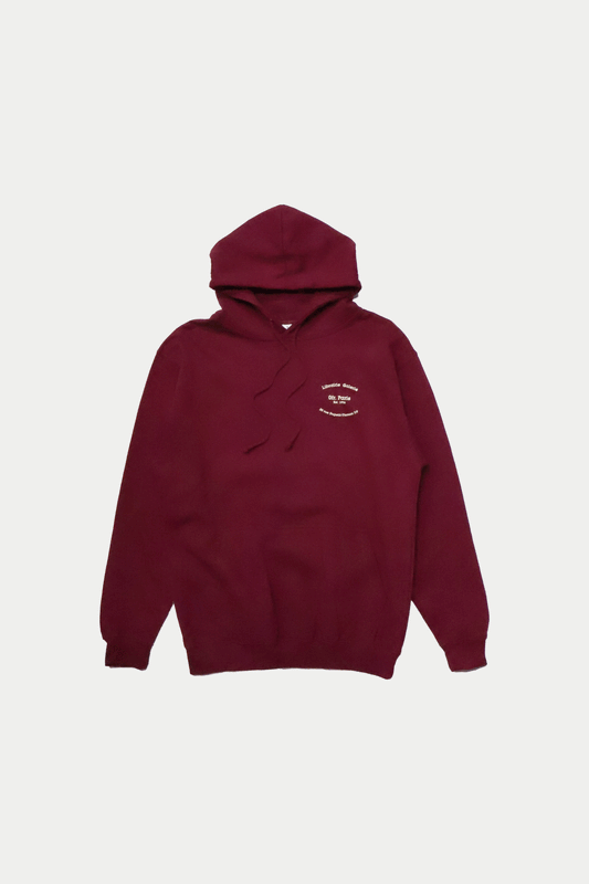 0fr Hoodie Burgundy Paris intelligence Program (SIZE: M/L) - 0fr. Tokyo