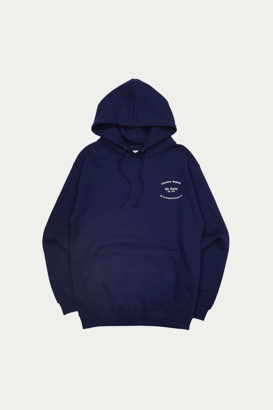 0fr Hoodie Navy Paris intelligence Program (SIZE: S)  - 0fr. Tokyo