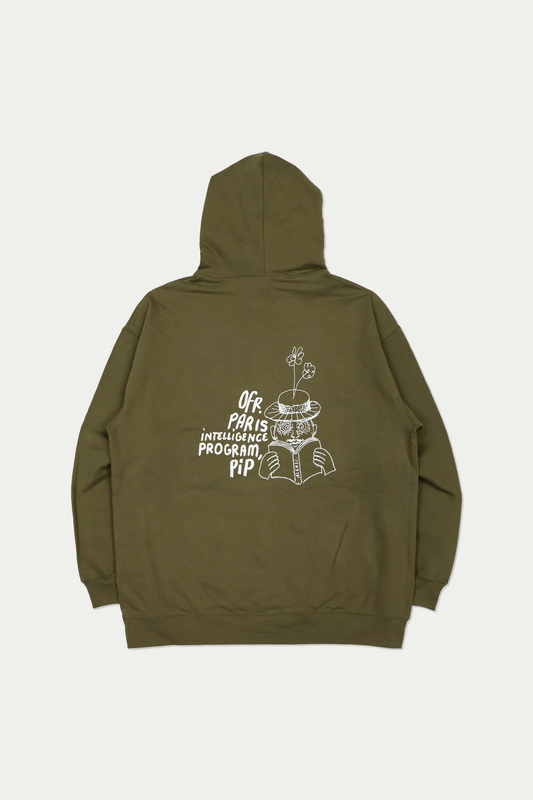 0fr. P.i.P Aleksi Cavaillez Hoodie Khaki (SIZE: S/M/L)  - 0fr. Tokyo