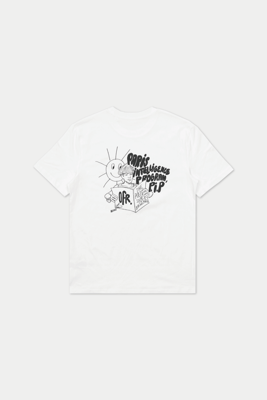 0fr. P.i.P Aleksi Livre et Garçon Tee White Black - 0fr. Tokyo