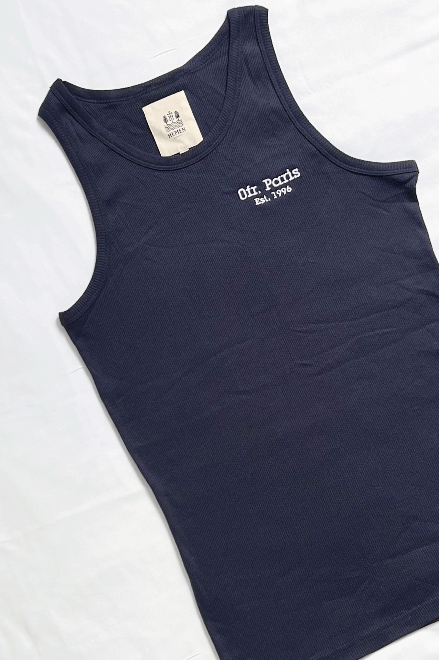0fr. Paris × HEMEN BIARRITZ Tanktop Gari Deep Marine