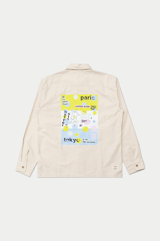 0fr. harper slone 0fr. Tokyo double expo Travail Overshirt Stone