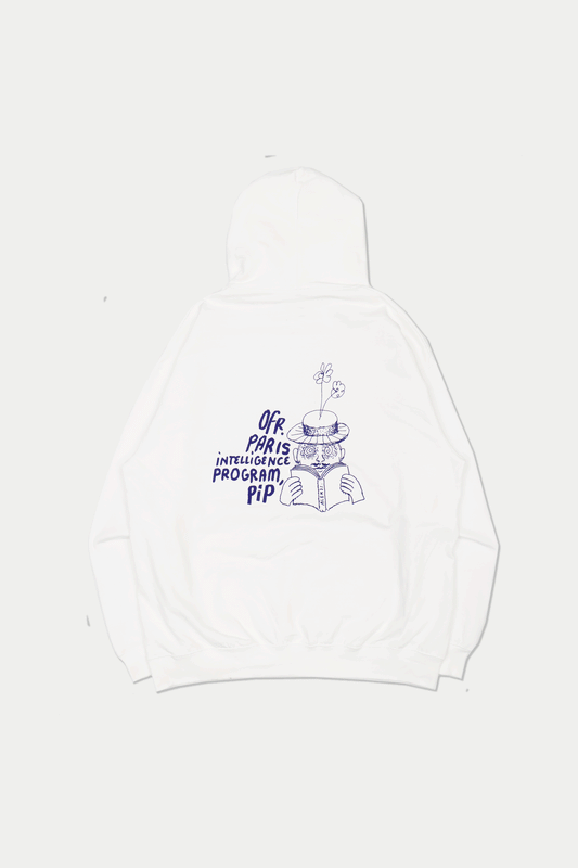 0fr. P.i.P Aleksi Cavaillez Hoodie White (SIZE: S/M/L)  - 0fr. Tokyo