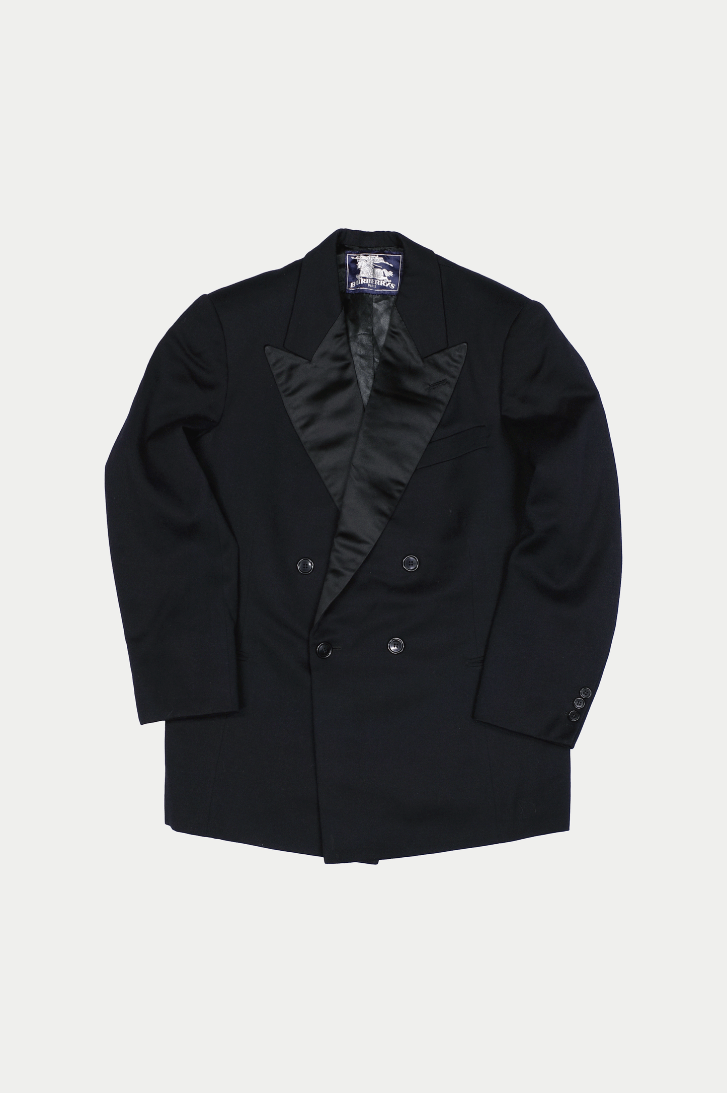 50s BURBERRYS PARIS Wool Tuxedo Jacket Made in France