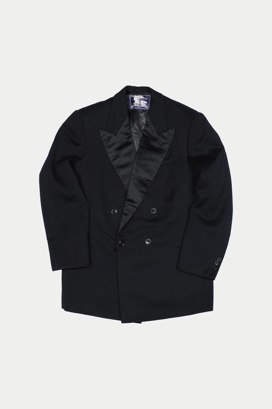 50s BURBERRYS PARIS Wool Tuxedo Jacket Made in France