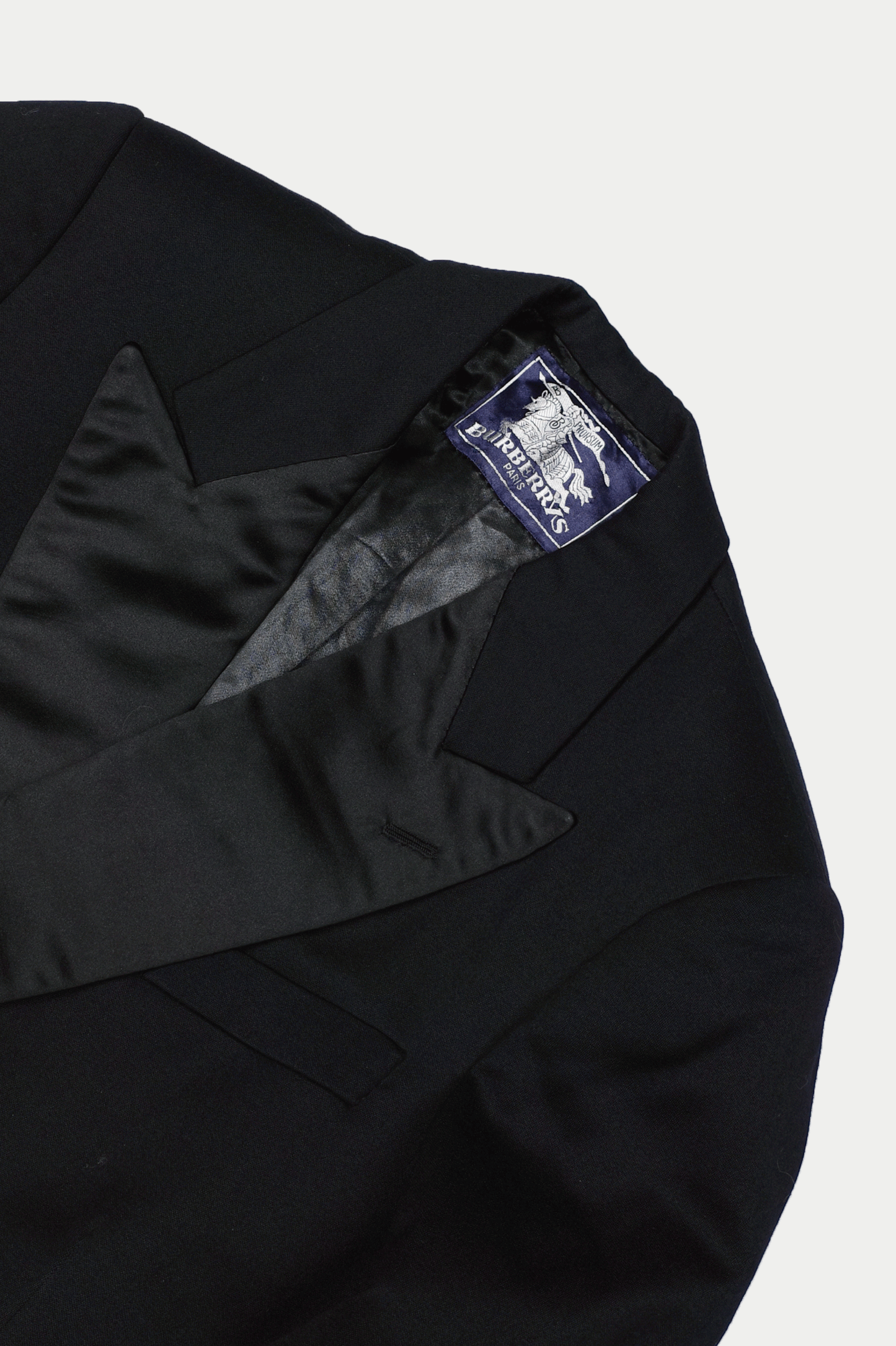 50s BURBERRYS PARIS Wool Tuxedo Jacket Made in France