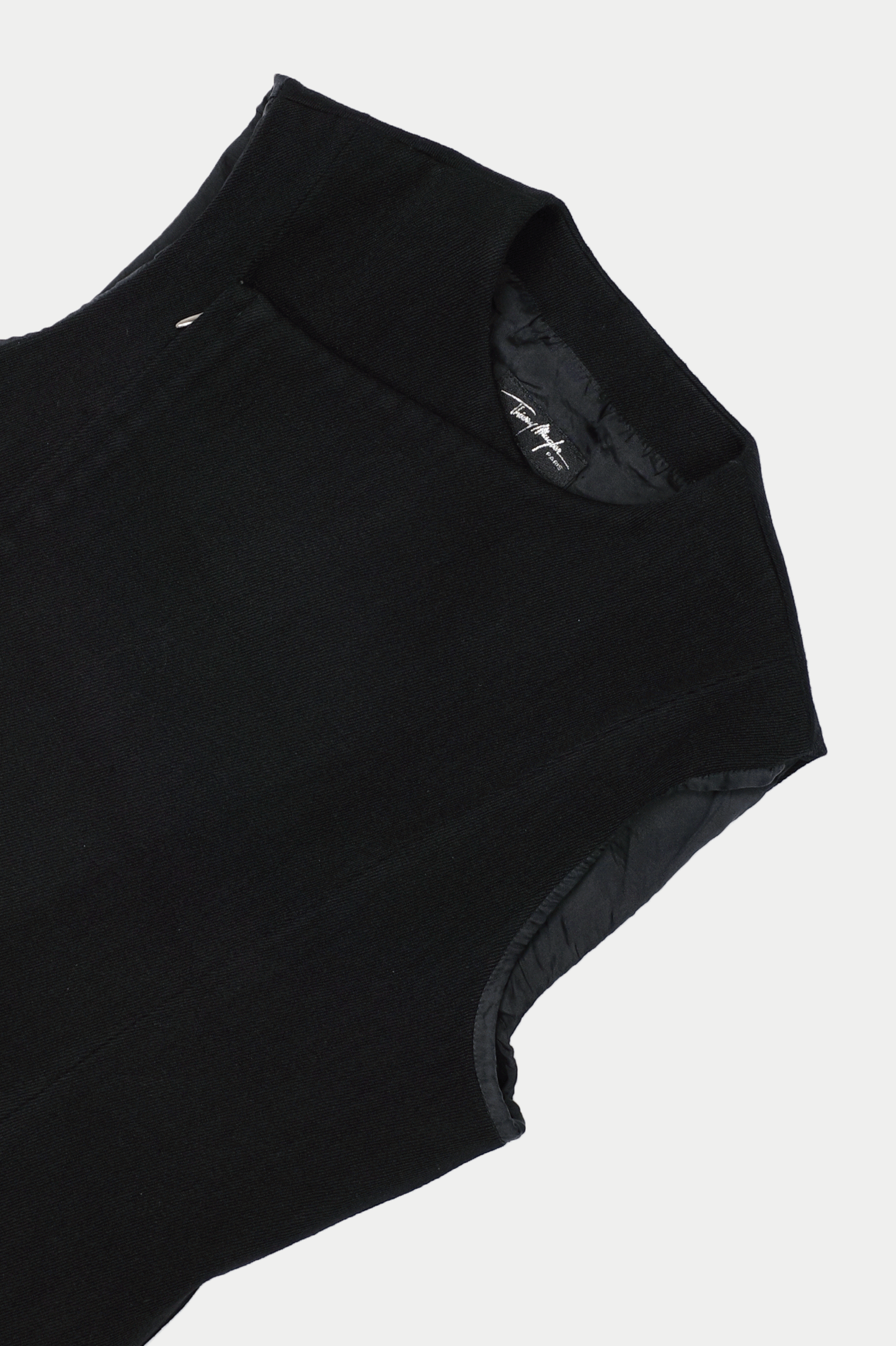 90s Thierry Mugler Paris Double Sided Wool Vest Made in Italy
