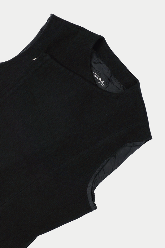 90s Thierry Mugler Paris Double Sided Wool Vest Made in Italy