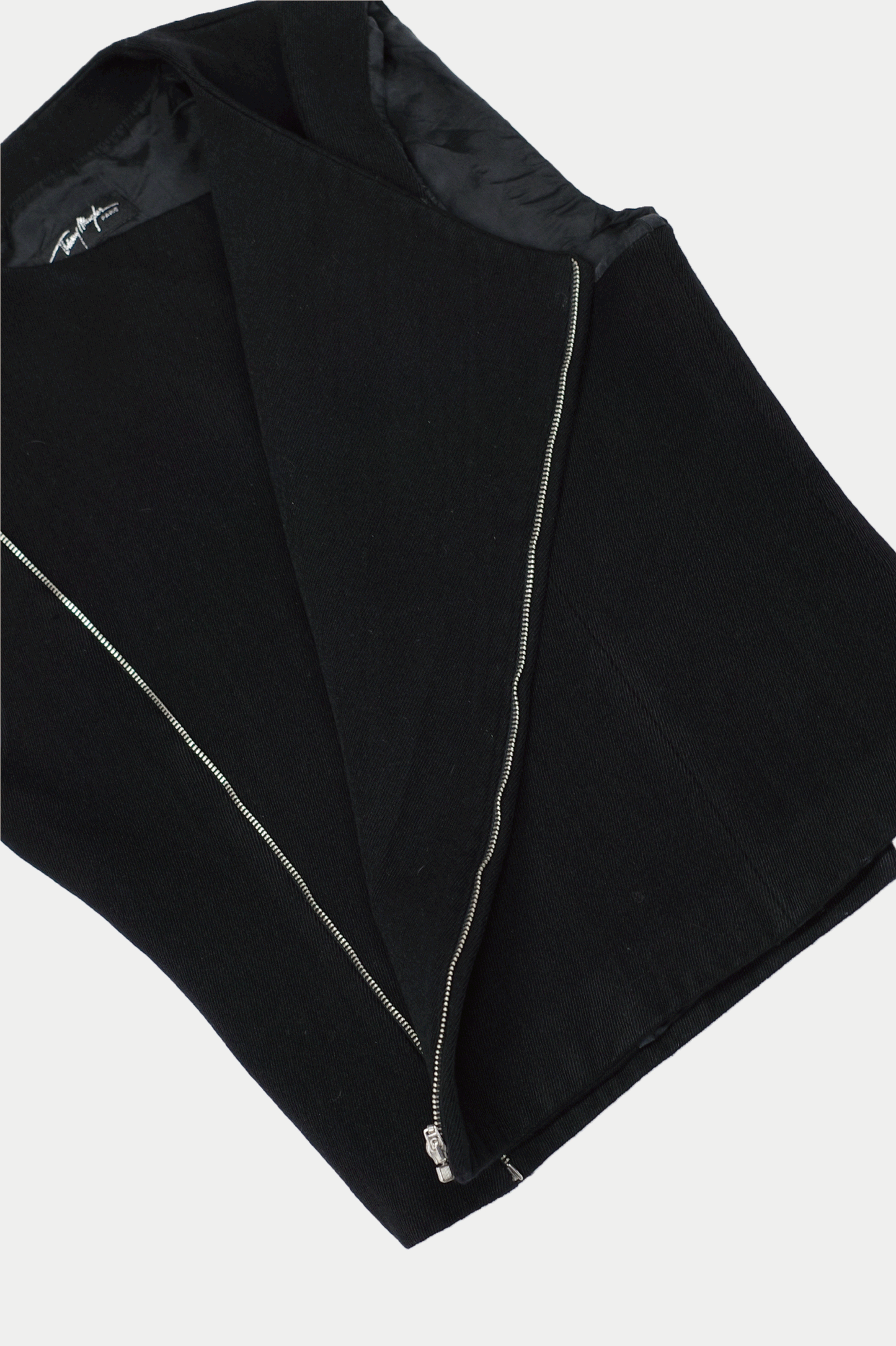 90s Thierry Mugler Paris Double Sided Wool Vest Made in Italy