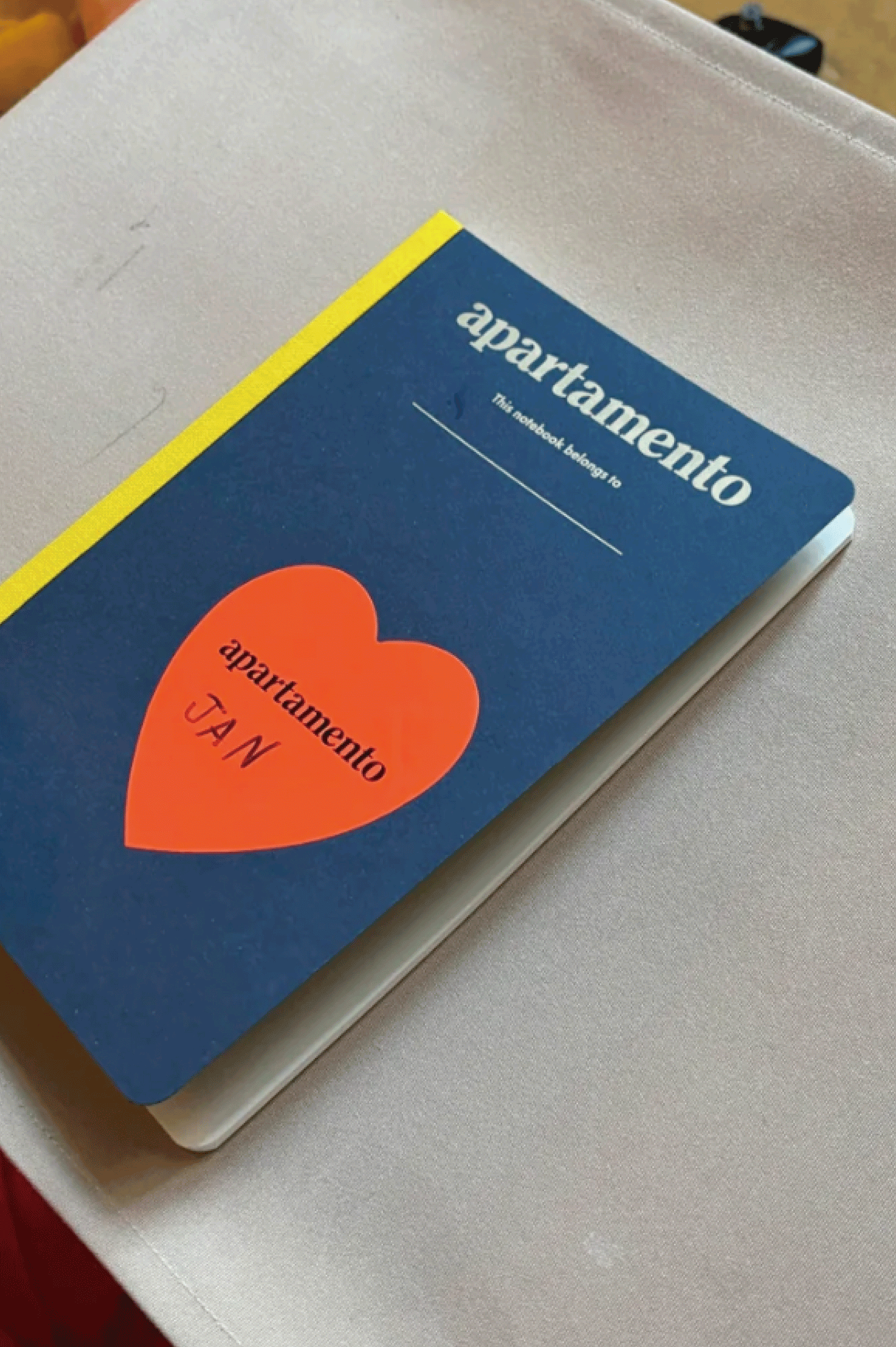APARTAMENTO NOTEBOOKS Yellow + Heart Sticker - 0fr. Tokyo