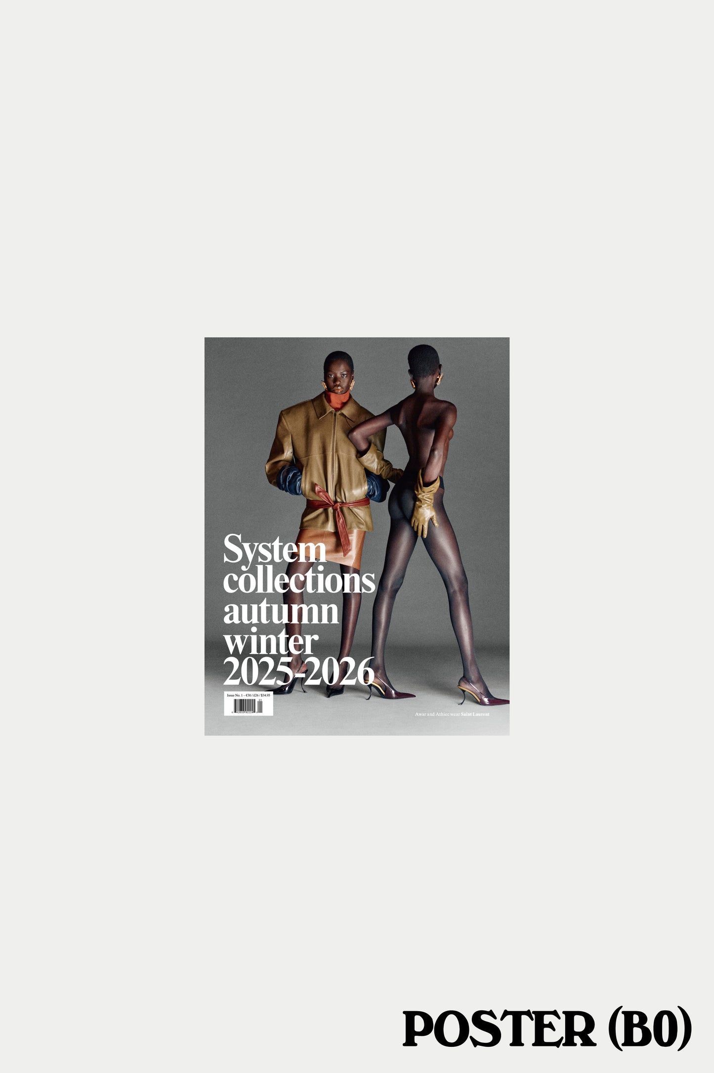 System Collections Autumn/Winter 2025-2026 No. 1 Awar and Athiec wear Saint Laurent Poster (SIZE: B0)