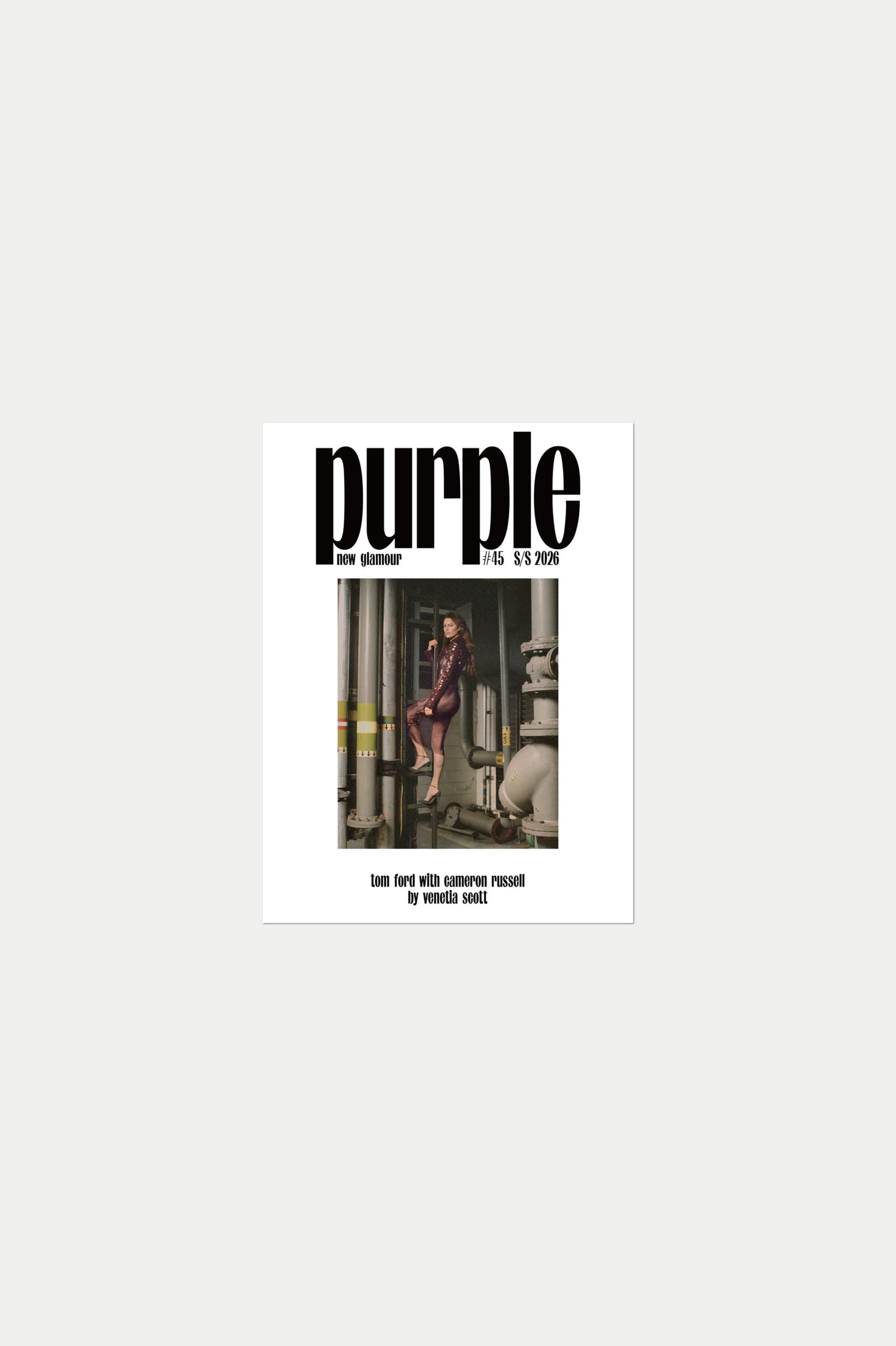 PURPLE #45 The New Glamour Issue Tom Ford with Cameron Russell by Venetia Scott