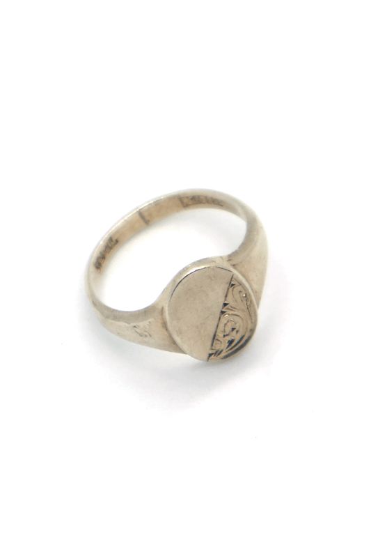 70s British Vintage Silver Signet Ring