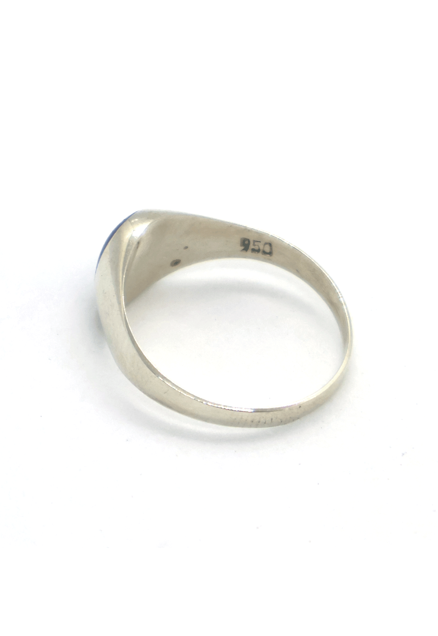 70s French Vintage Silver Onyx Ring