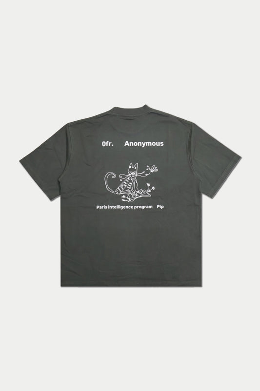 0fr. Anonymous Pip Boxy Tee Charcoal - 0fr. Tokyo