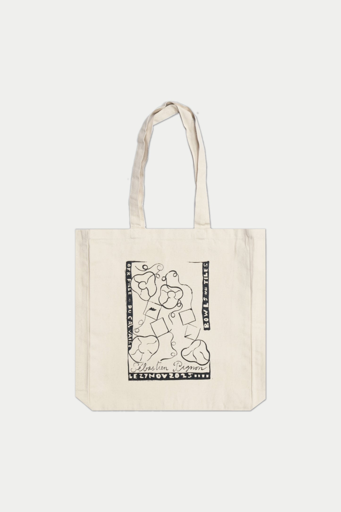 0fr. Book Bag Ecru Sebastien Pignon Bowls and Tiles