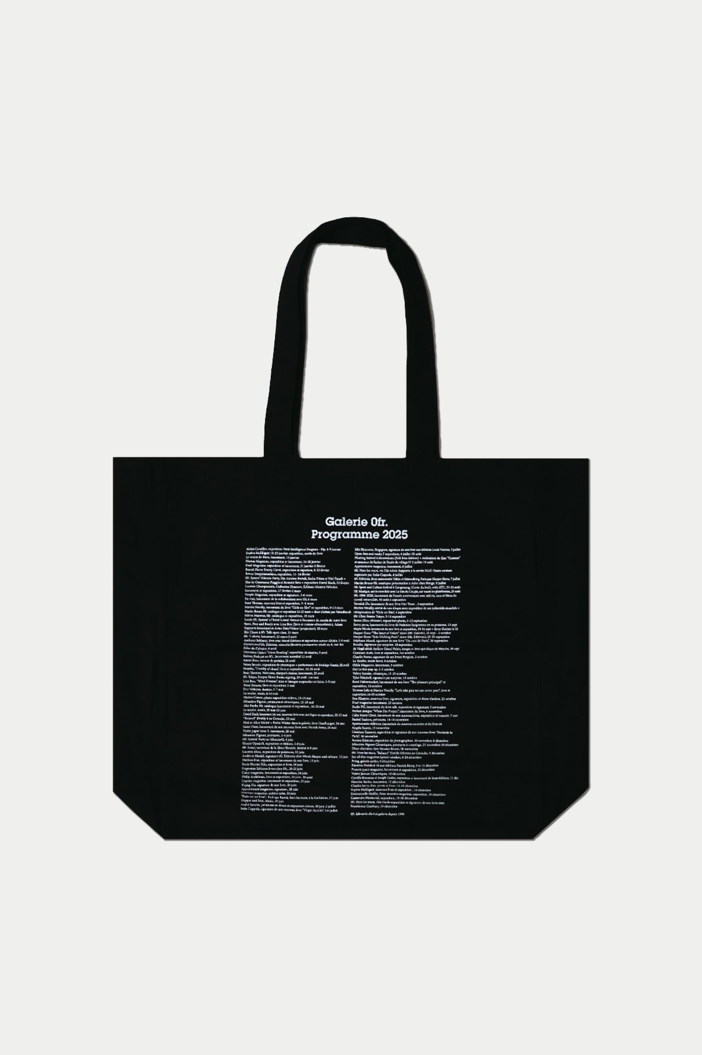 0fr. Book Bag Galerie Programme 2025 Black