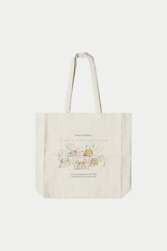 0fr. Book Bag Pring installation Ecru