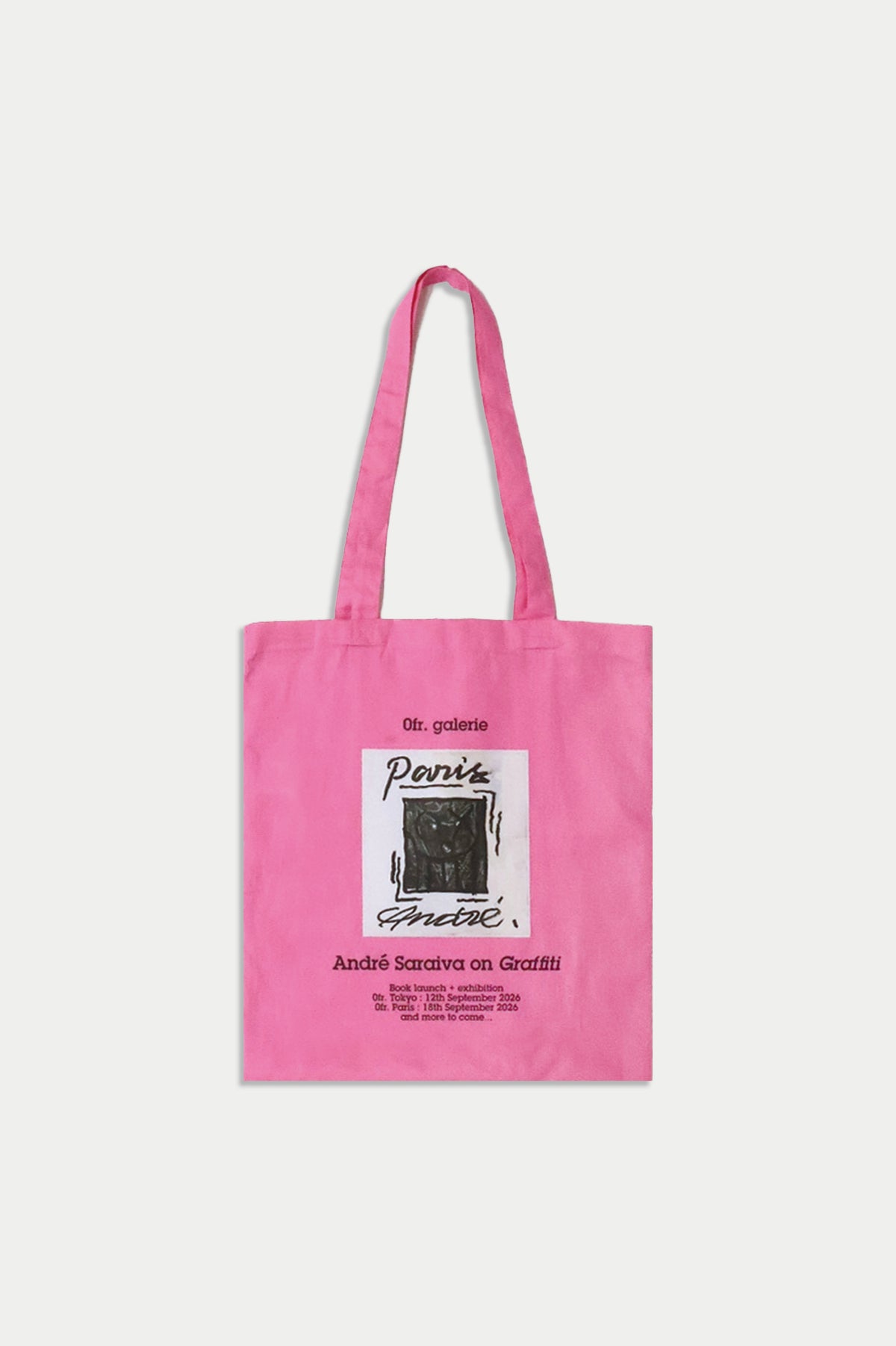 0fr. Eco Bag Pink Andre Savaria on Graffiti (Back Cover) - Paris made