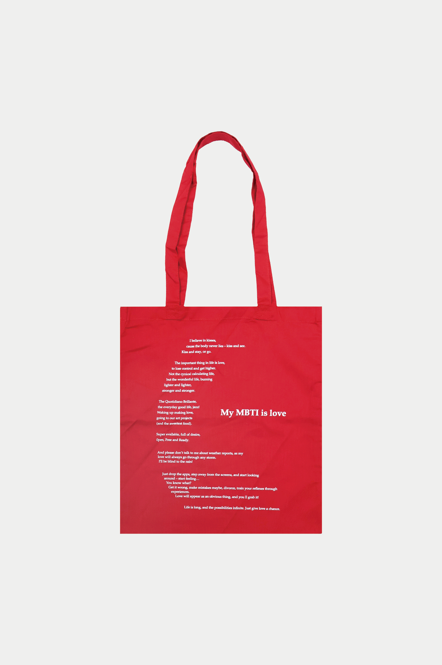 【RESTOCK】0fr. Eco Bag Red My MBTI is Love - 0fr. Tokyo