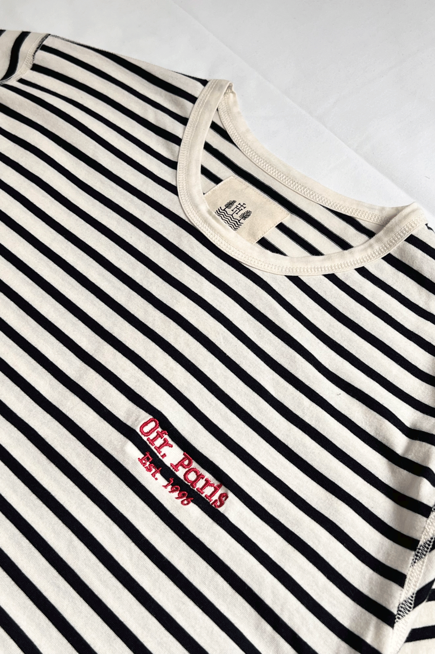 0fr. Paris × HEMEN BIARRITZ Tee Shirt Dani Breton Stripe Marine