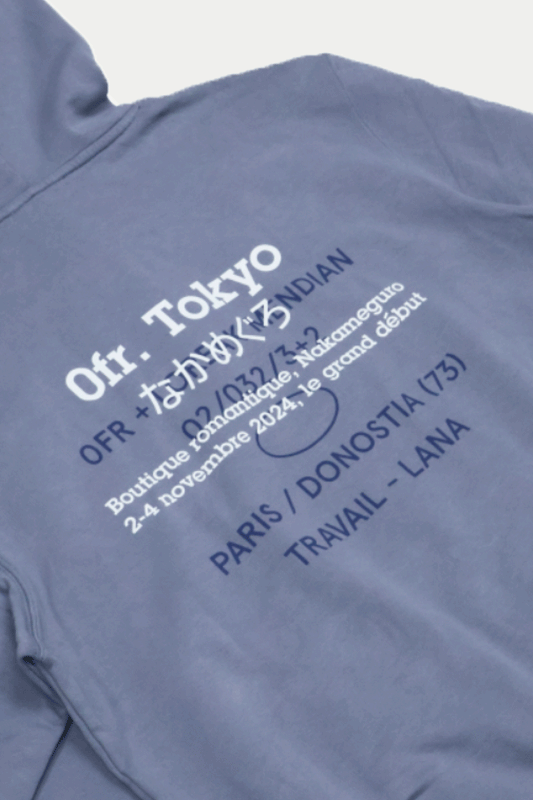 0fr. Tokyo Boutique romantique, Nakameguro le grand début Hoodie (SIZE: S/M/L) - 0fr. Tokyo