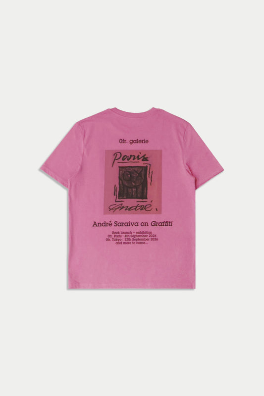 0fr. galerie Andre Savaria on Grafitti Tee Pink - Paris made