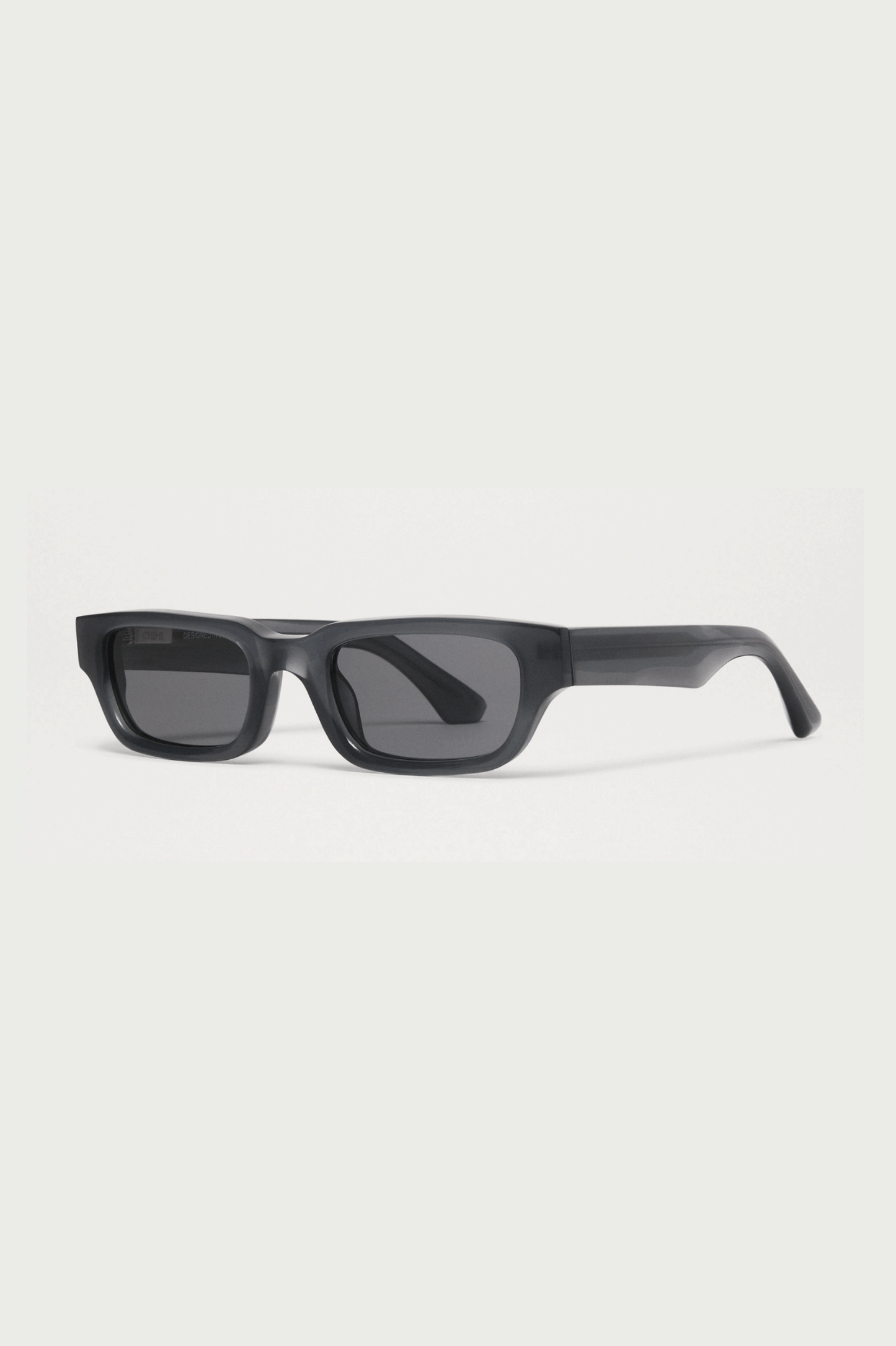 10 Slim Rectangular Sunglasses Dark Grey