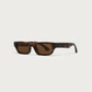 10 Slim Rectangular Sunglasses Tortoise