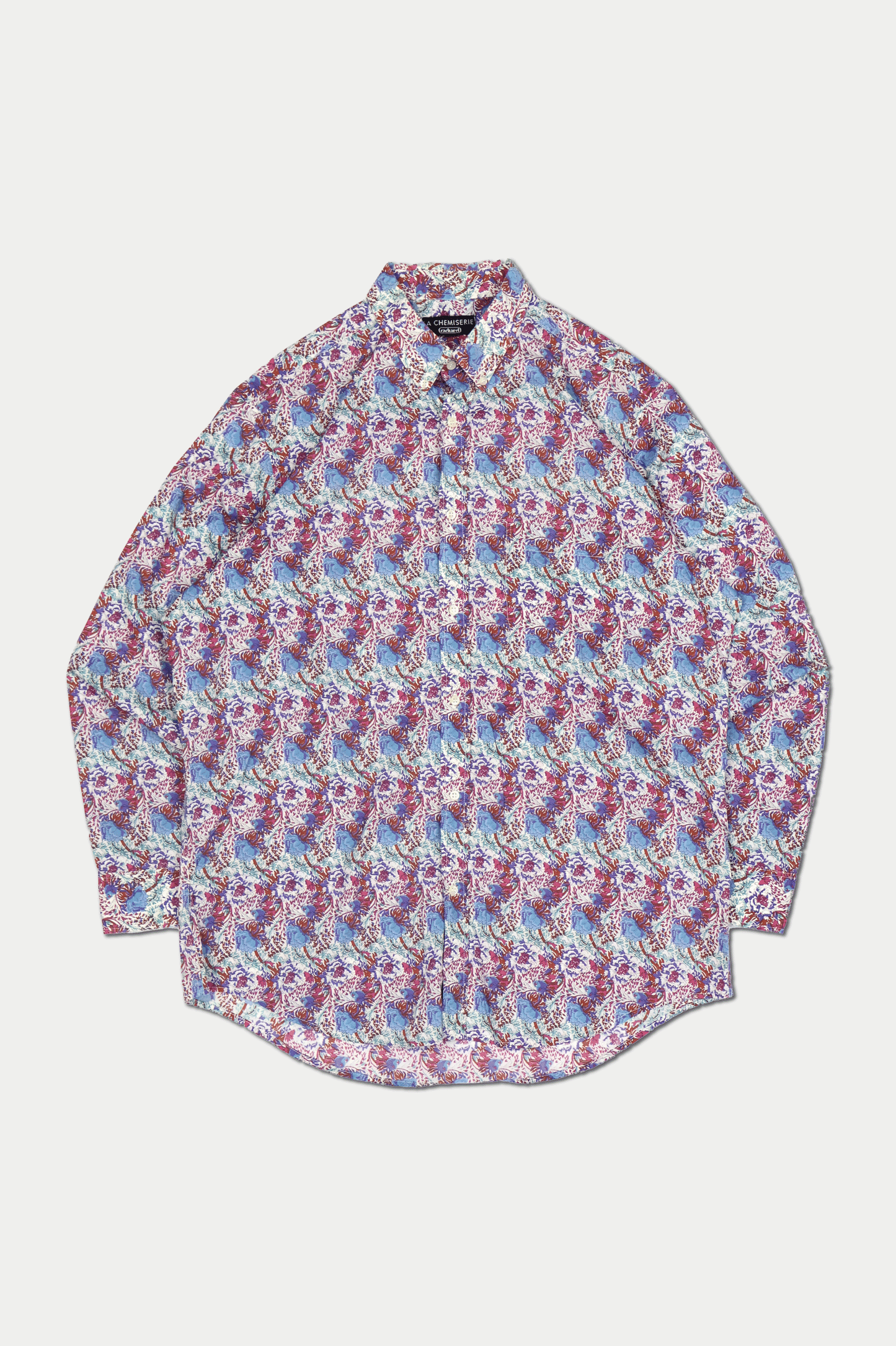 80s Cacharel Flower Patterned LS Shirts