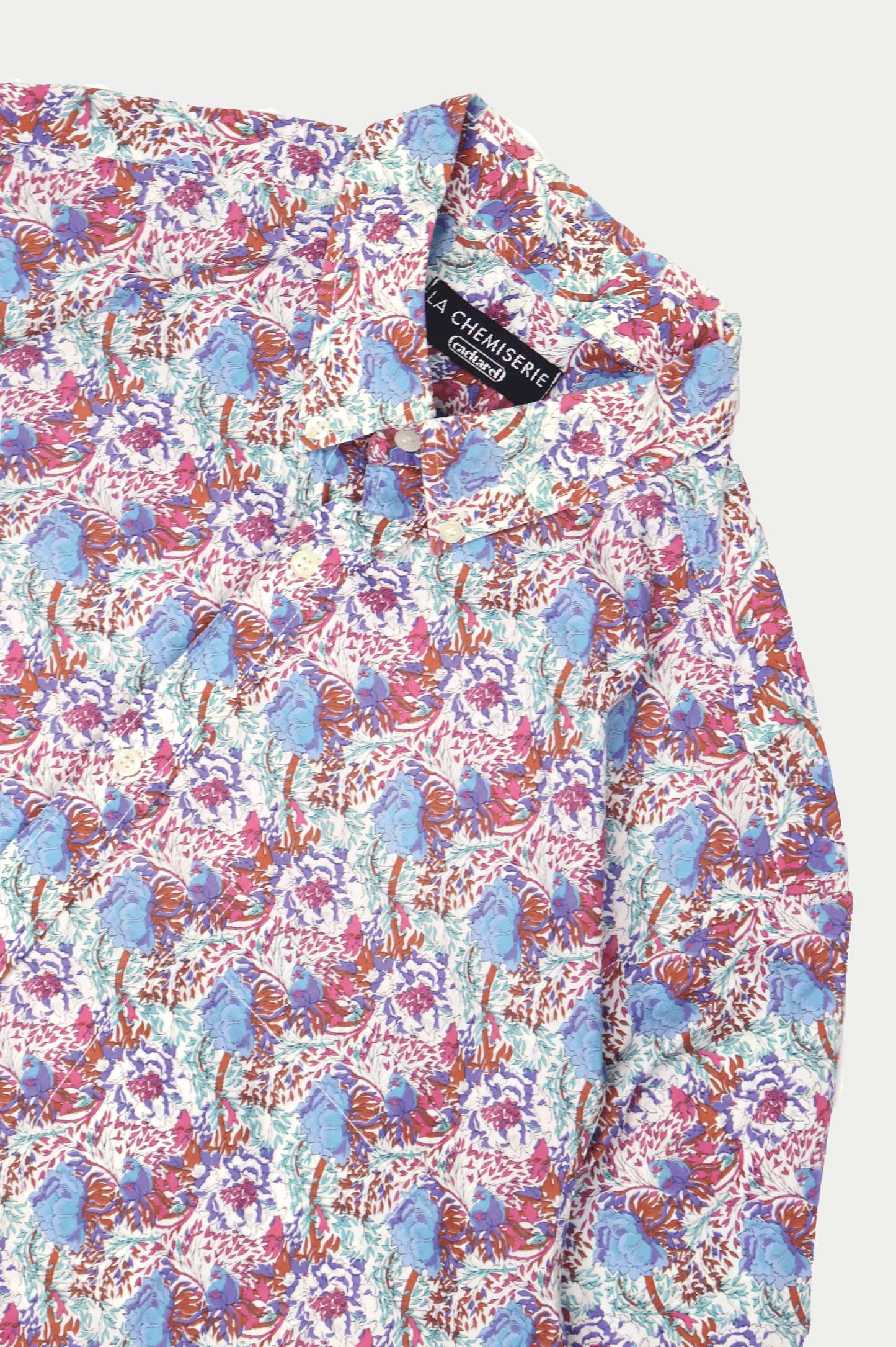 80s Cacharel Flower Patterned LS Shirts