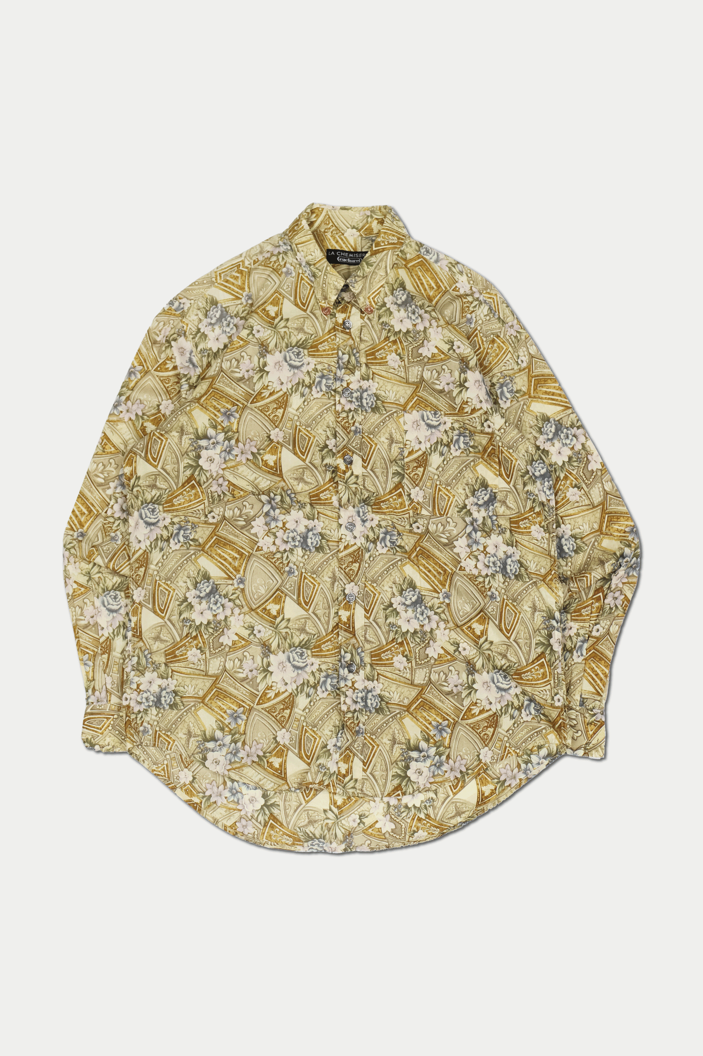 80s Cacharel Flower Patterned LS Shirts