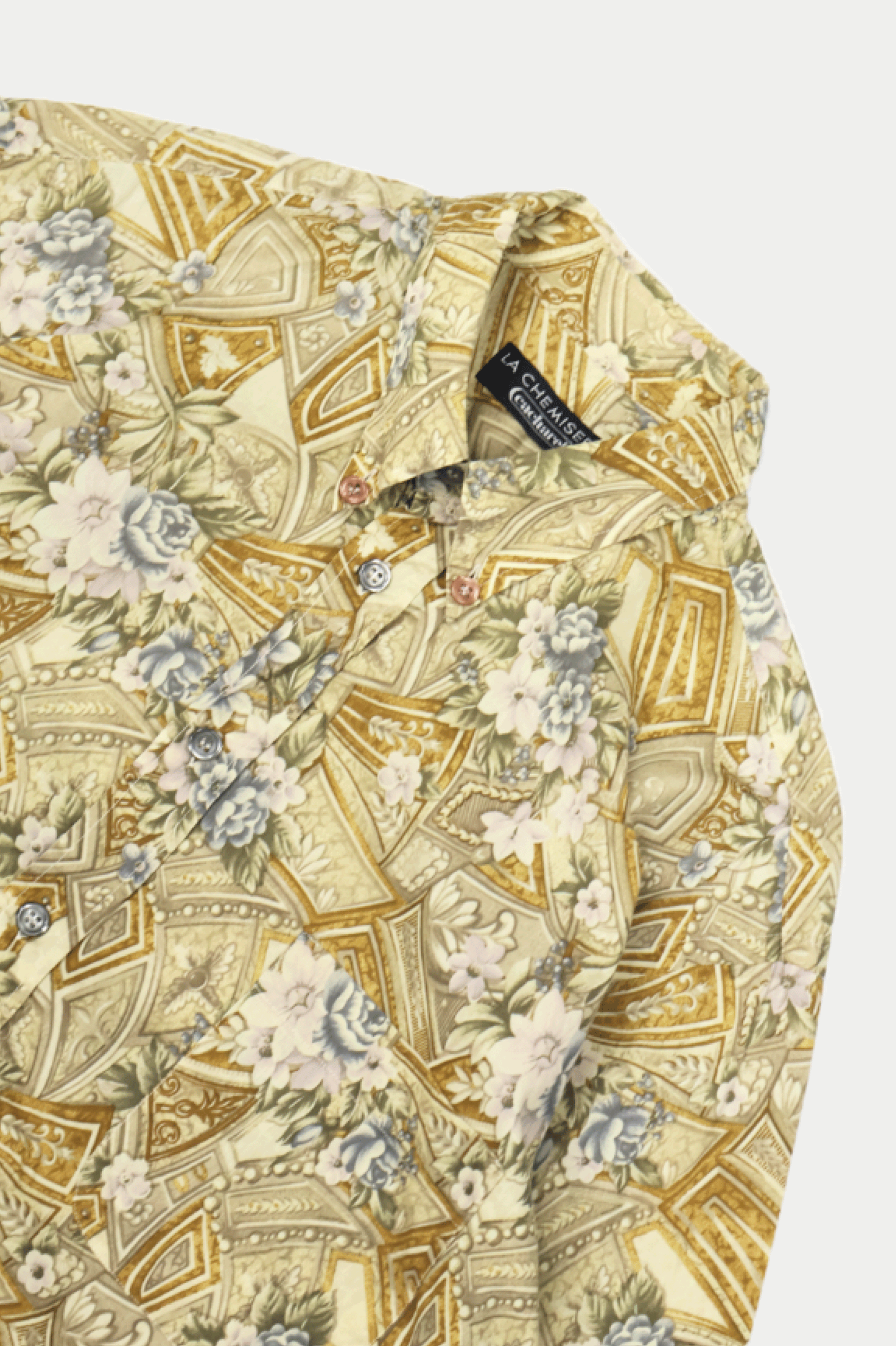 80s Cacharel Flower Patterned LS Shirts