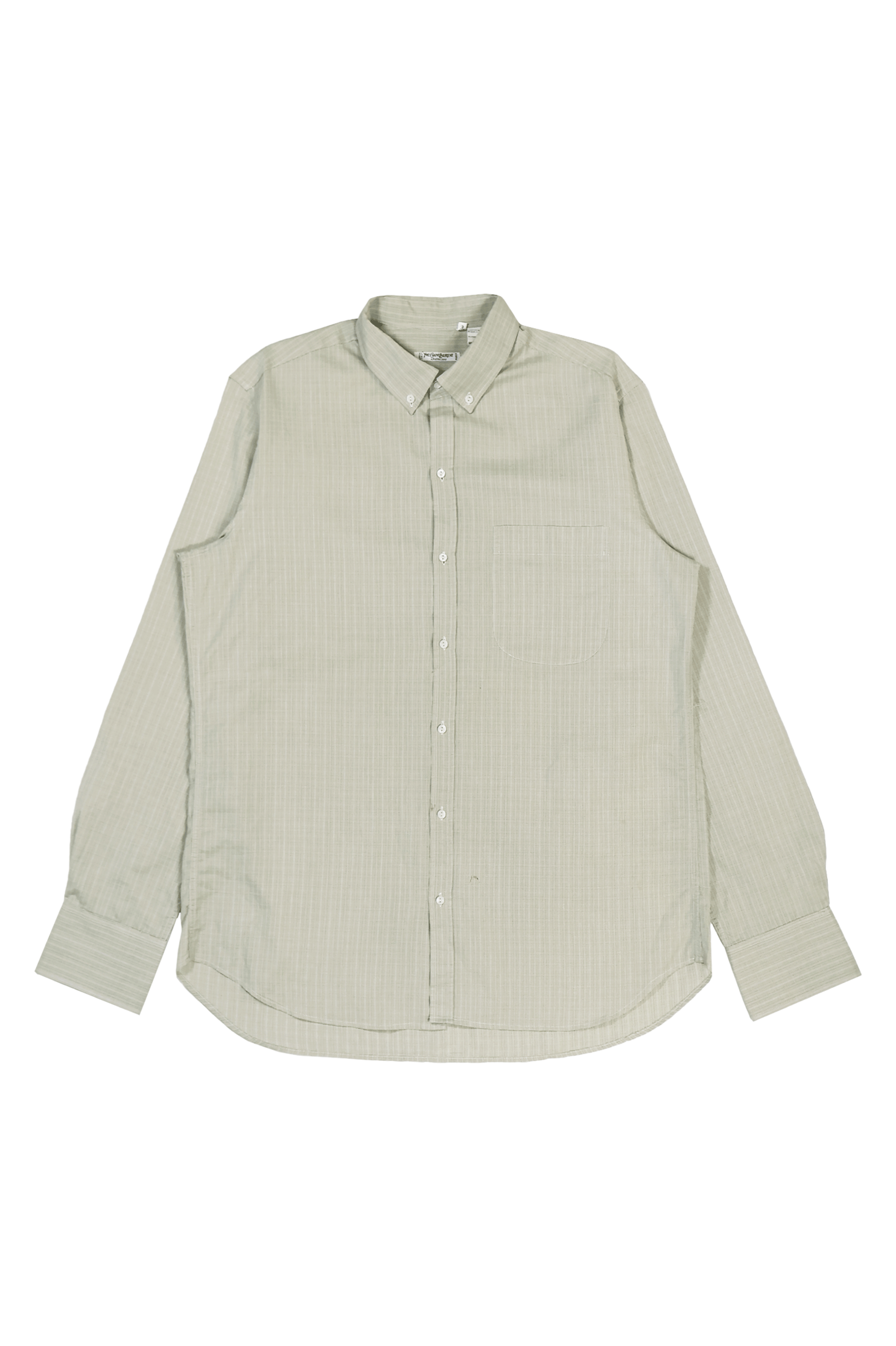 80s Yves Saint Laurent Paris LS Shirt Khaki Check Made in 80s Yves Saint Laurent Paris LS Shirt Khaki Check Made in