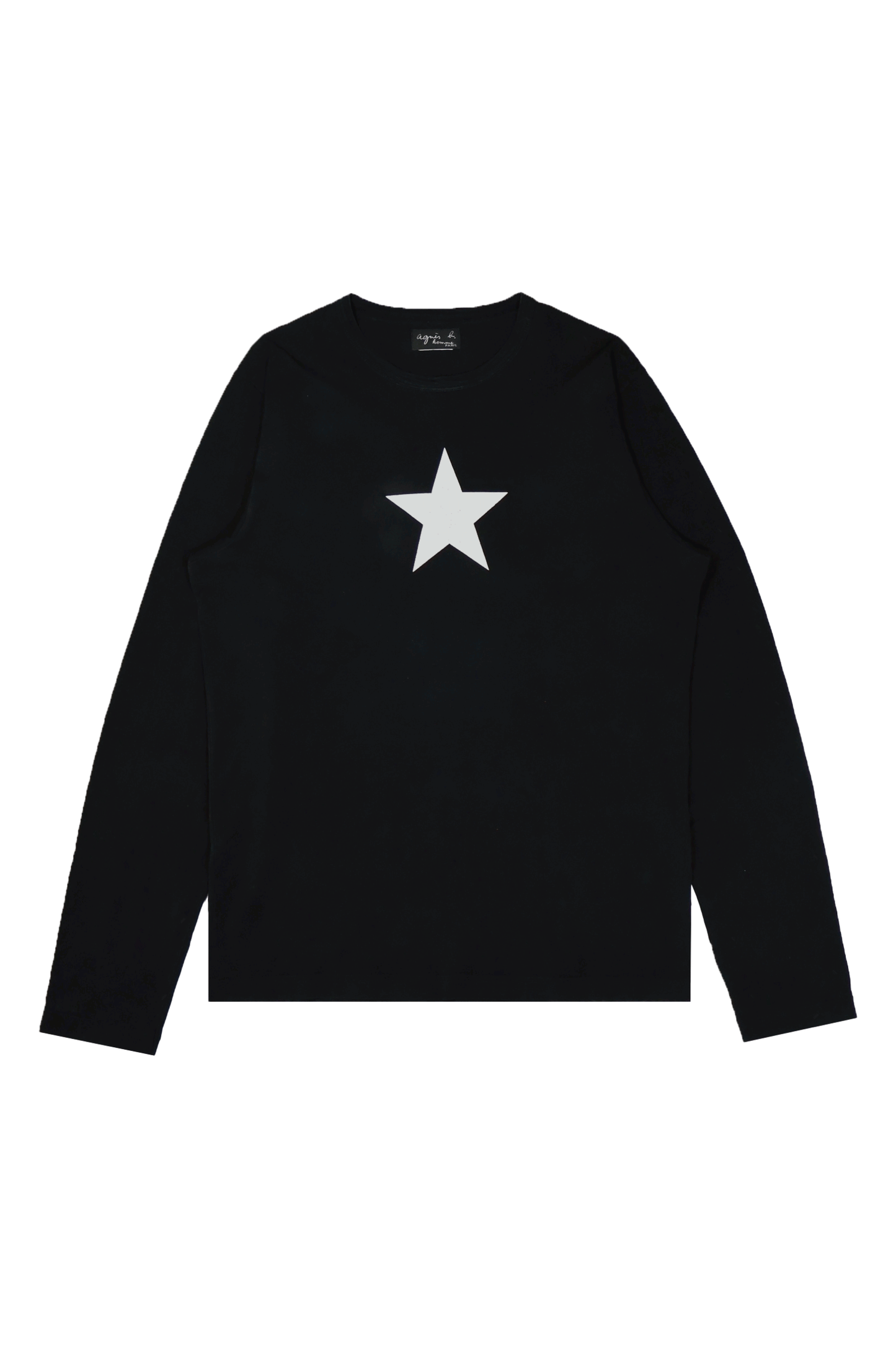 90s agnès b. Star LS Tee Black