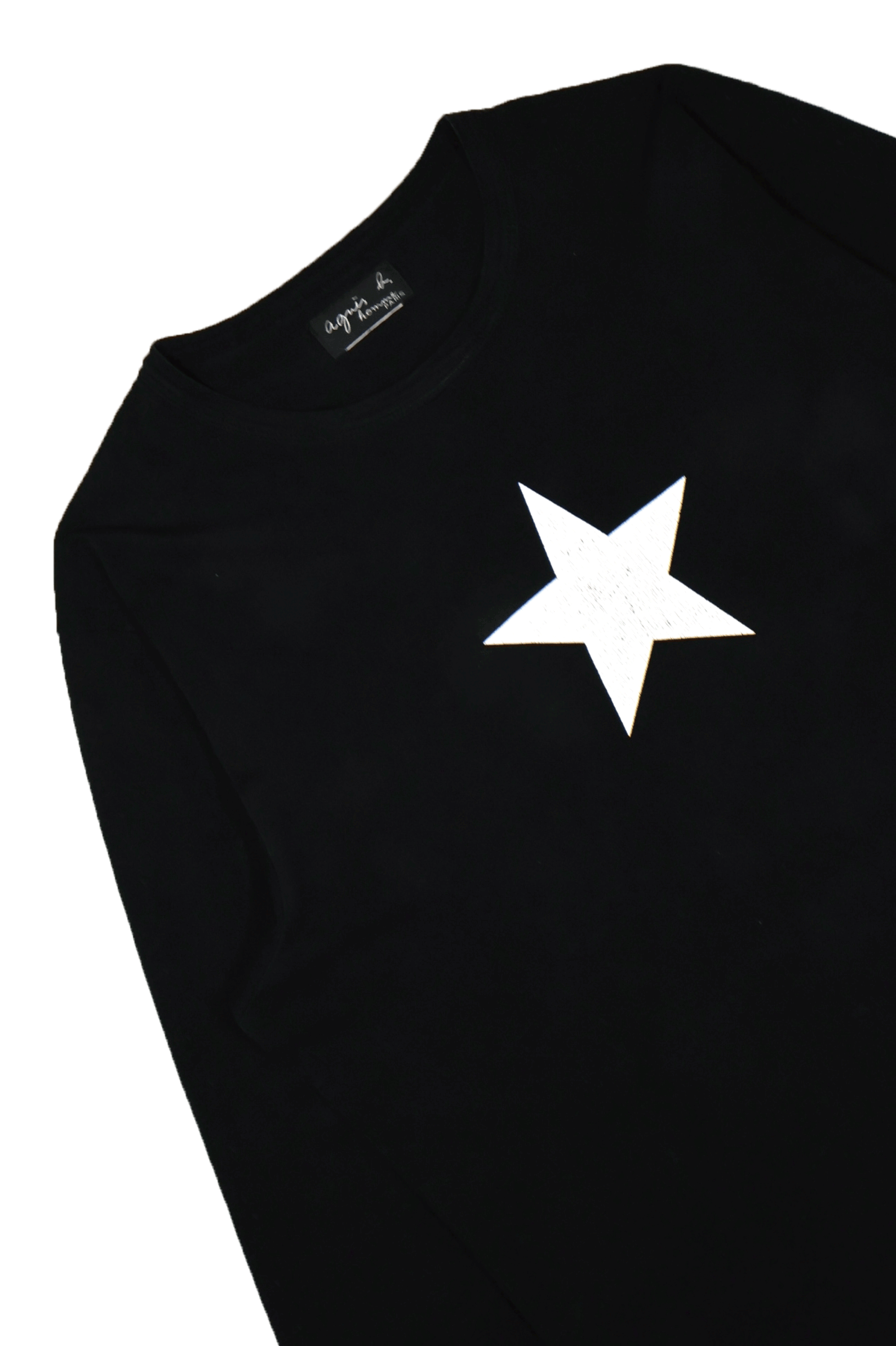 90s agnès b. Star LS Tee Black