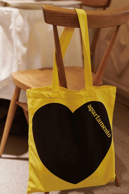 Apartamento Heart Tote Bag Yellow