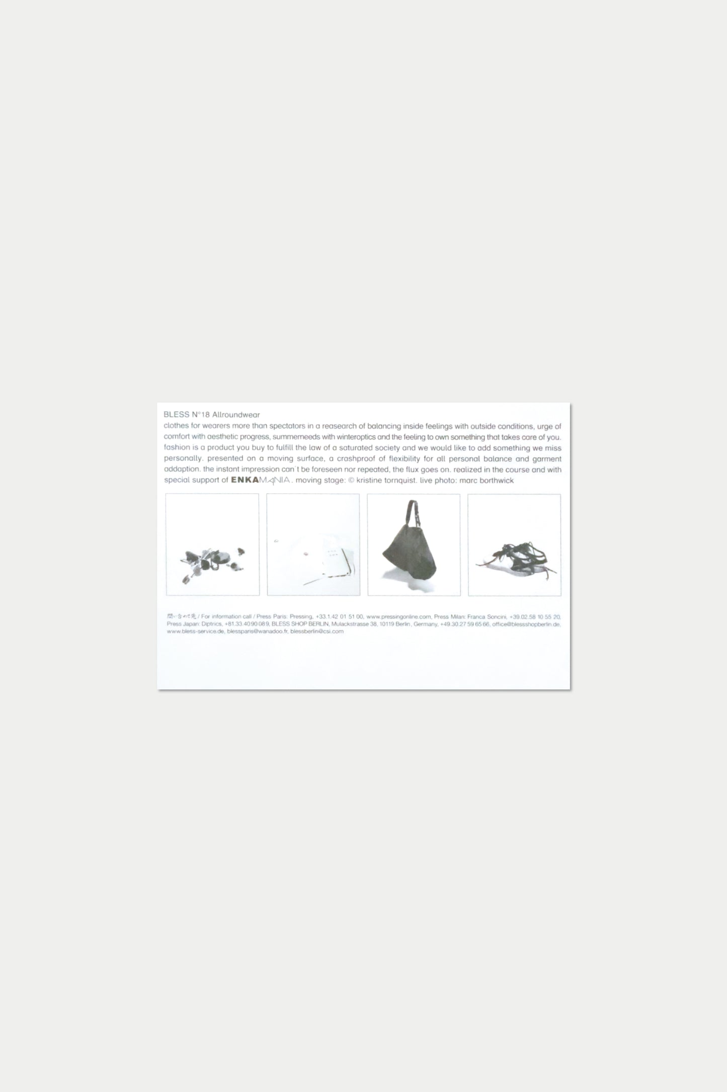 BLESS POSTCARD Nº18 Allroundwear