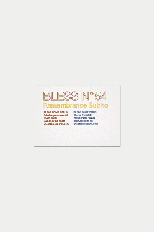 BLESS POSTCARD Nº54 Remembrance Subito