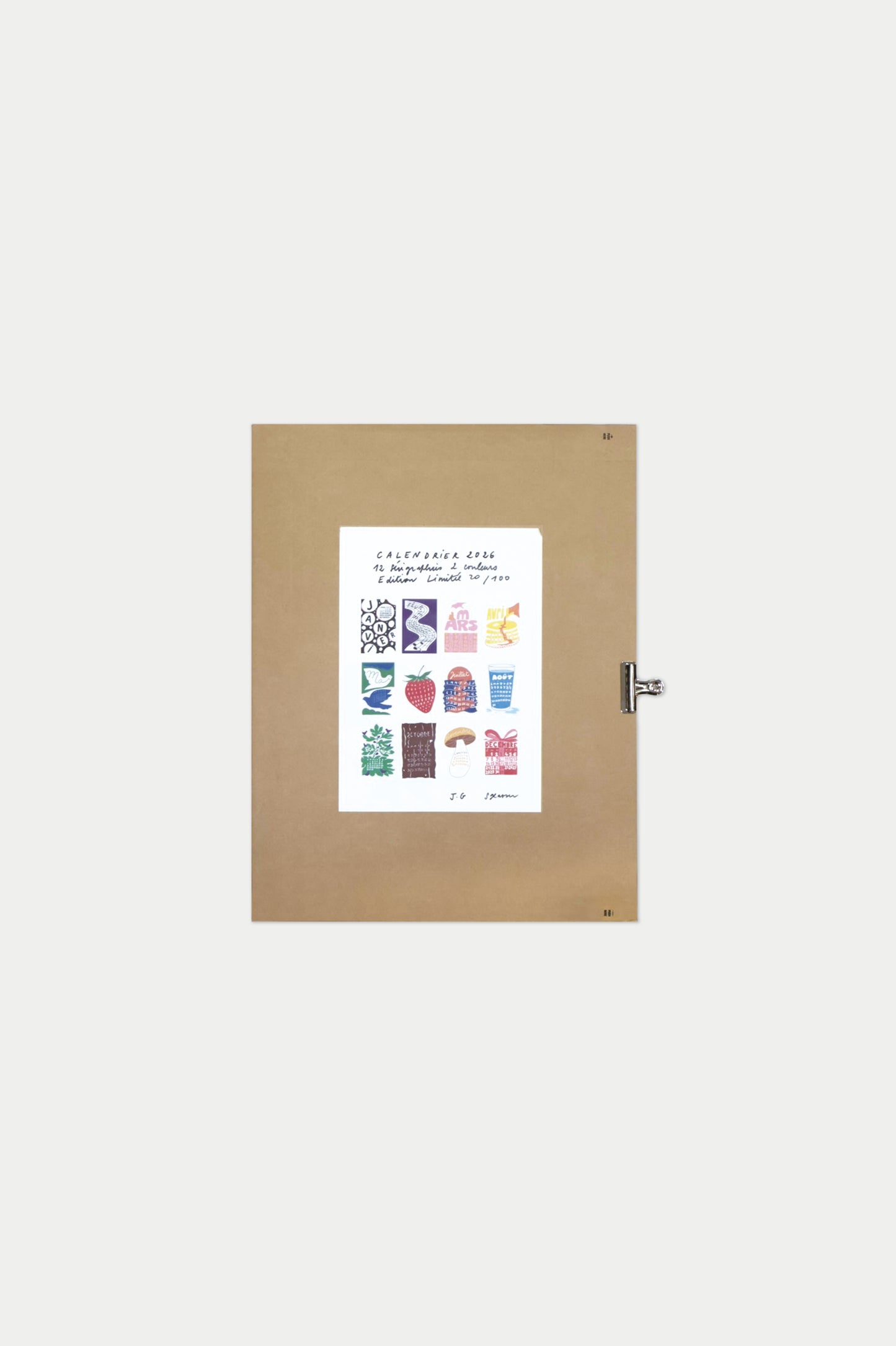 Calendar 2026 Sophie and Jason Glassser