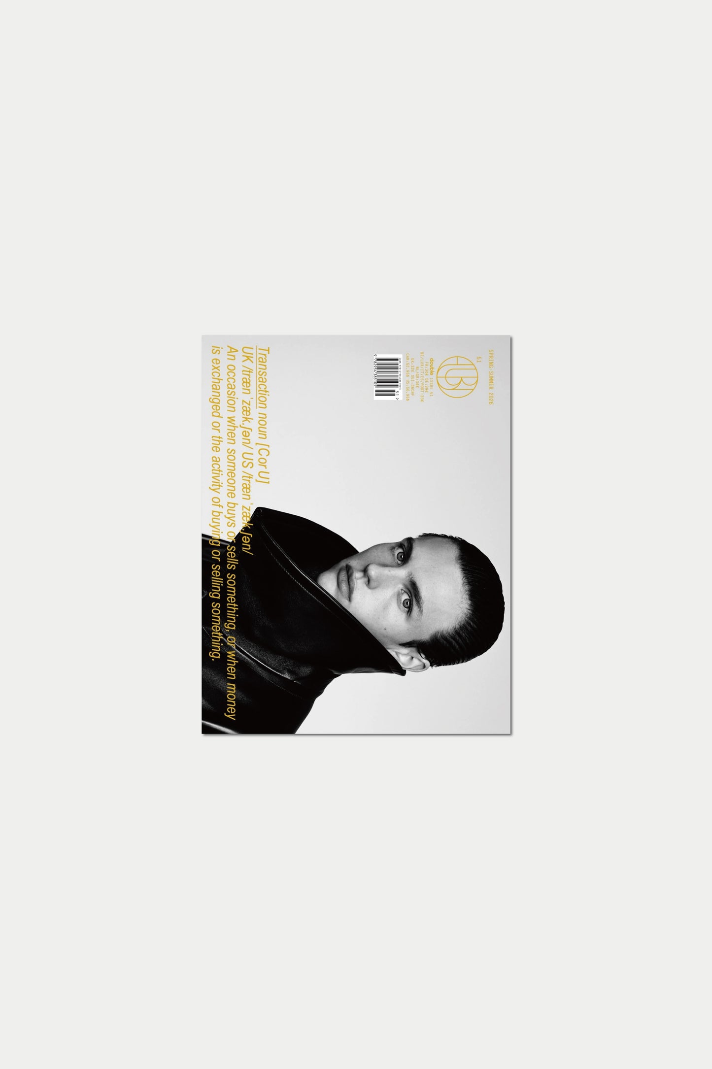 Double Magazine 51 Spring / Summer 2026 TRANSACTION Jacket by Phoebe Philo