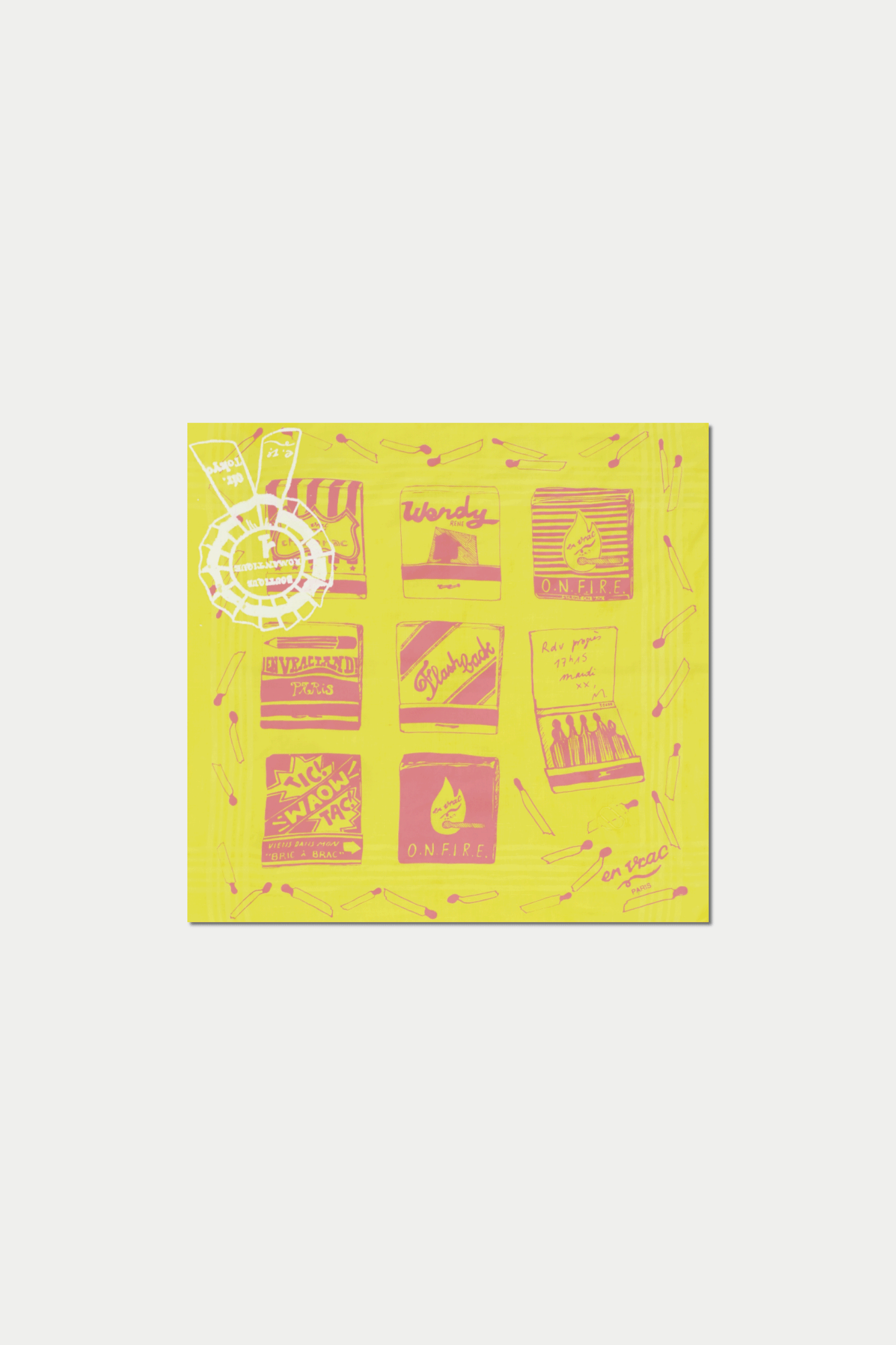 En Vrac Paris × 0fr. Tokyo × BOUTIQUE ROMANTIQUE ( 1 Year Anniversary ) Collaboration Bandana Yellow