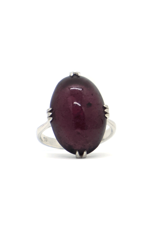 Euro Vintage Silver Stone Ring