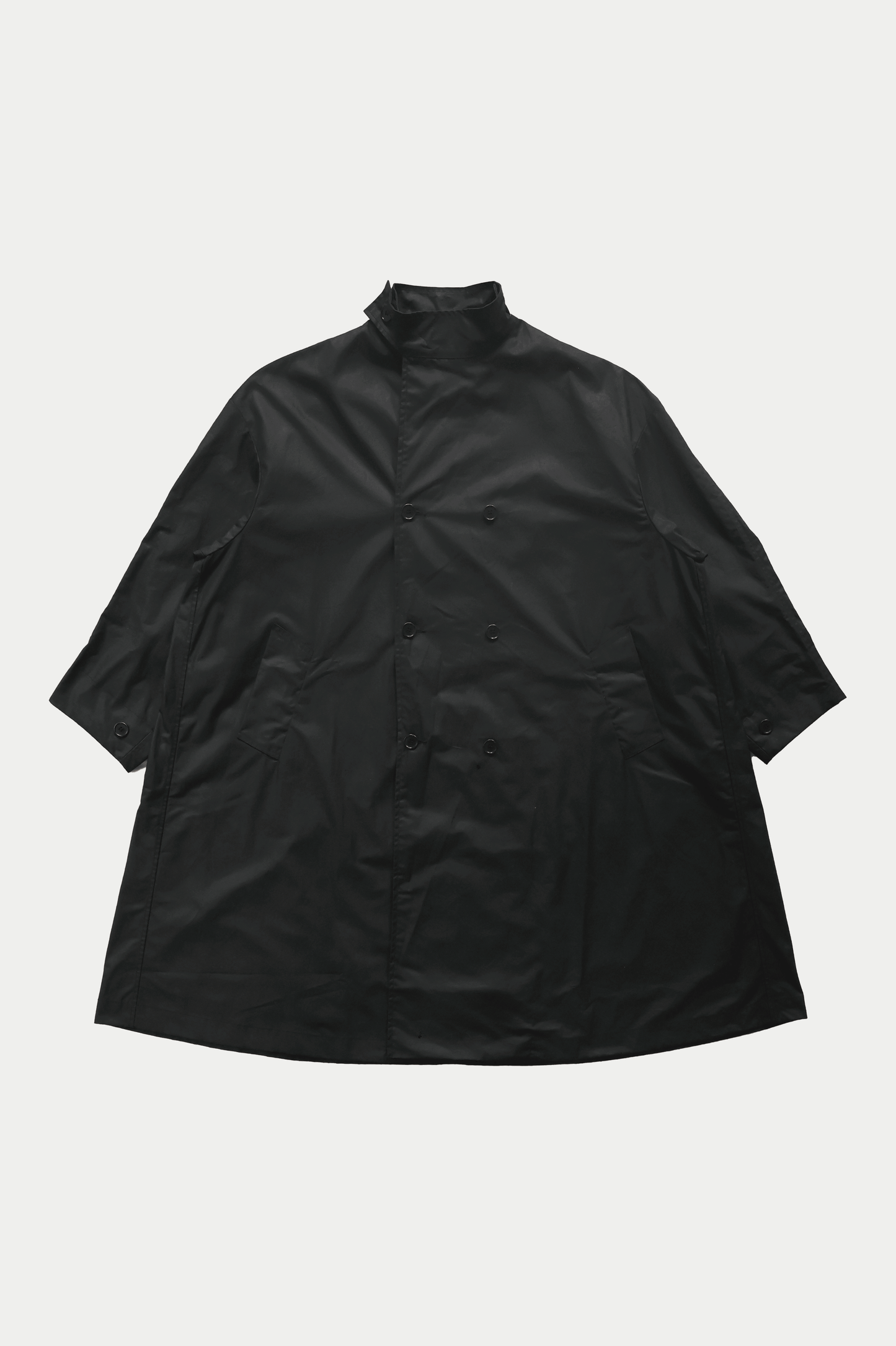 NO.65 WAXED OVERSIZED COAT Black