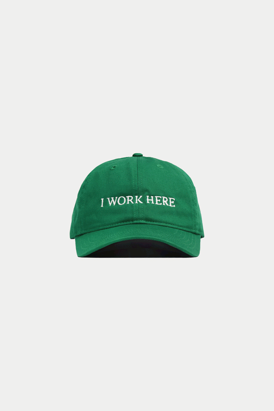 I WORK HERE HAT Green