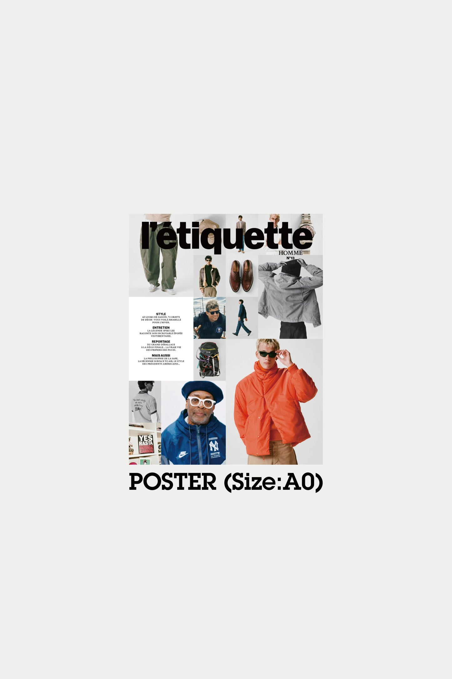 L'ÉTIQUETTE HOMME N°13 Poster (A0)