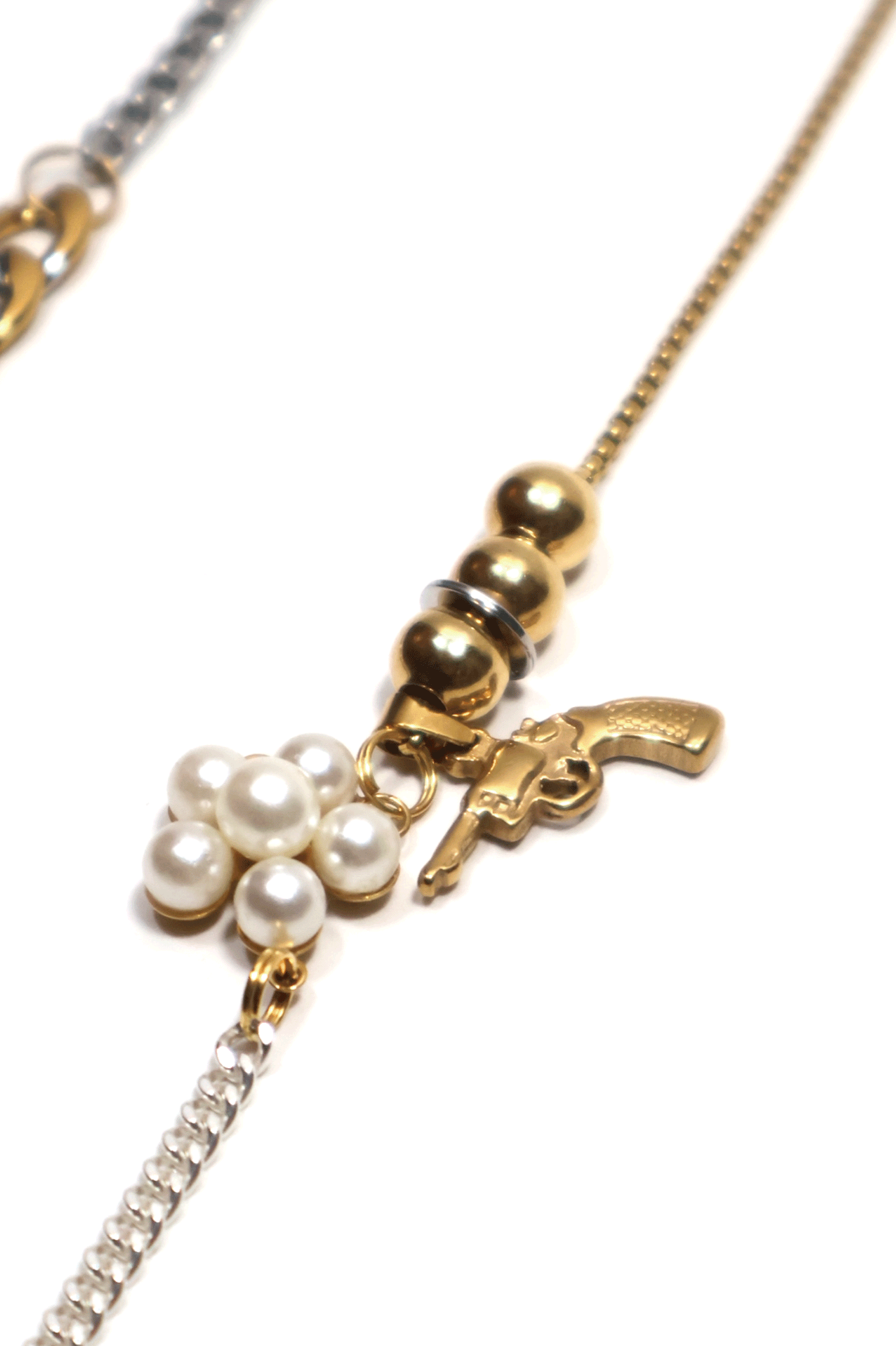 Materialmix Necklace Metal Pearls Regular