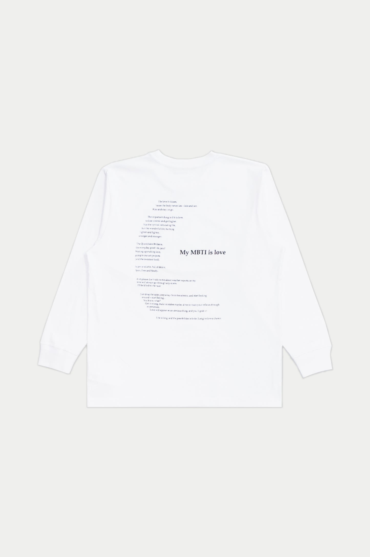 0fr. My MBTI is Love LS Tee White