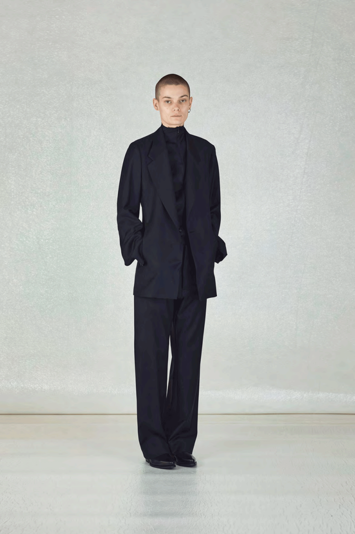 NO.205 LORO PIANA FINE WOOL TROUSERS Black