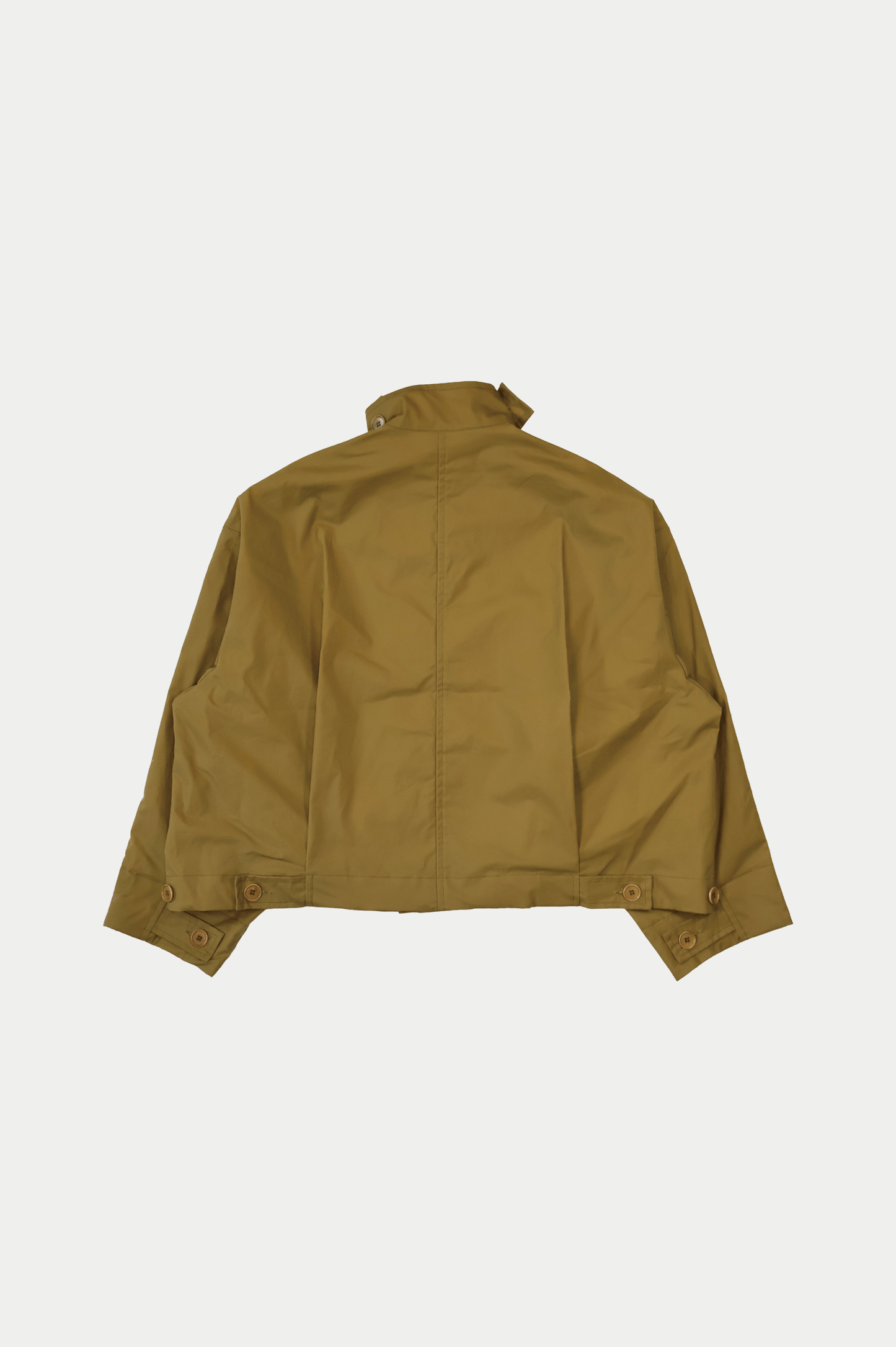 NO.286 WAXED CROPPED OVERSIZED COAT Tan